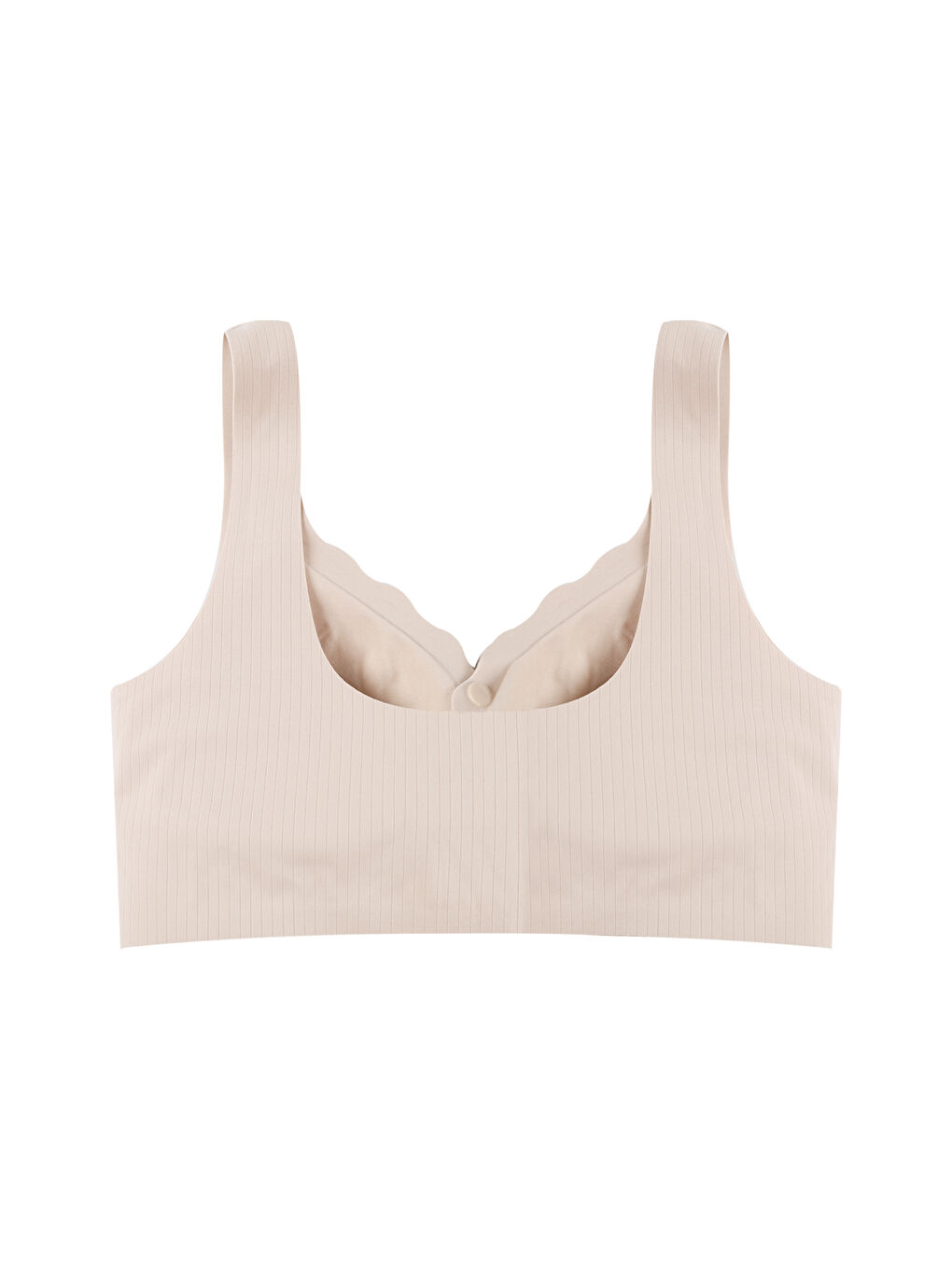 Ekru Balensiz Lazer Dikişsiz Kaplı Önden Kopçalı Sütyen Büstiyer-1