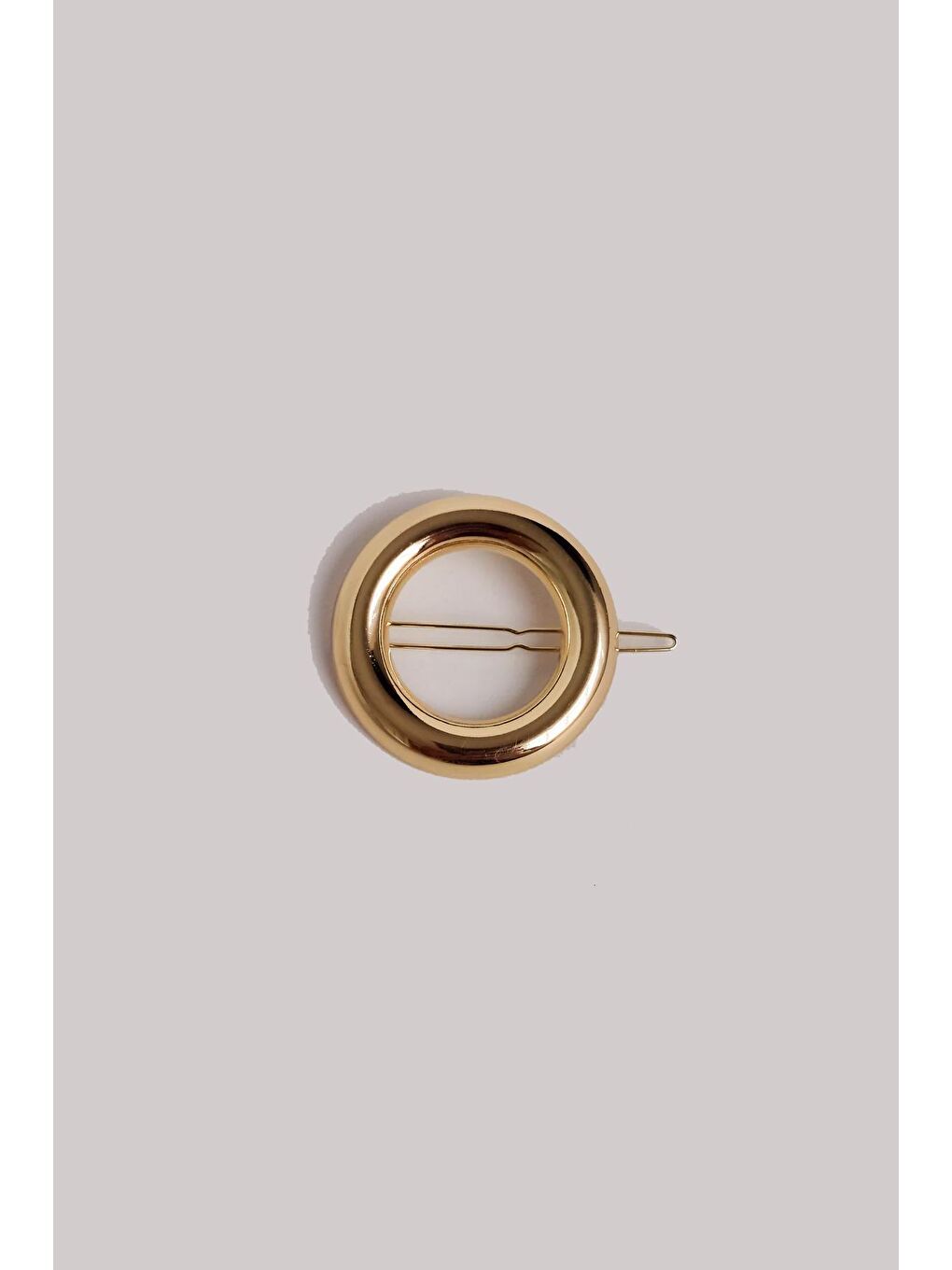 Sarı Bold Yuvarlak Metal Klipsli Toka-1