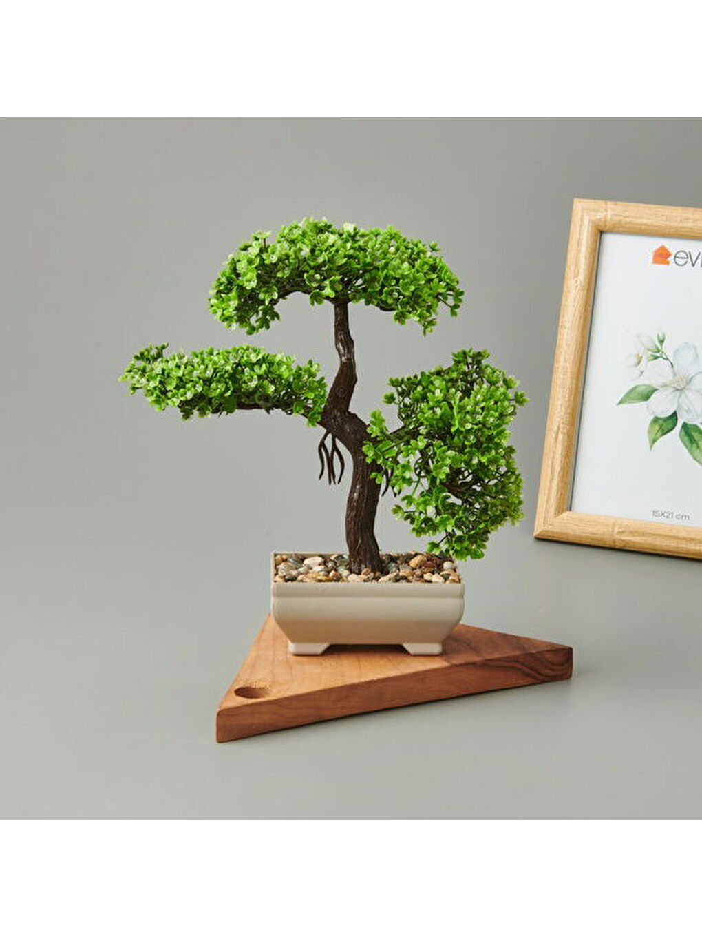 Karışık Saksılı Yapay Ağaç - Asorti - 20x22 cm-2