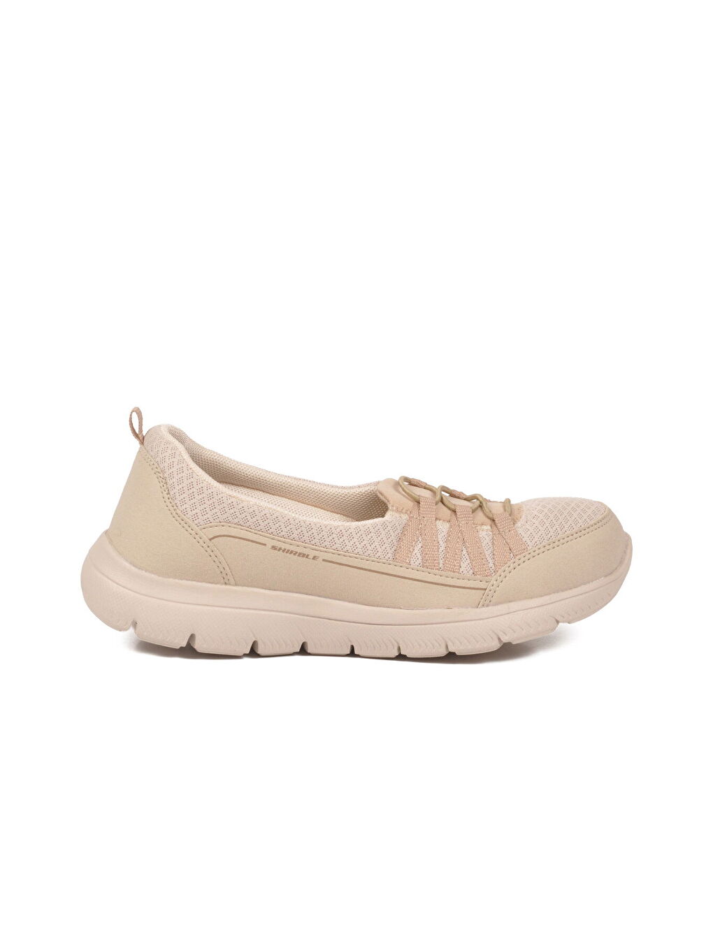 Bej Fileli Hafif Esnek Kadın Günlük Yürüyüş ve Spor Ayakkabı Bst-1009 G-1