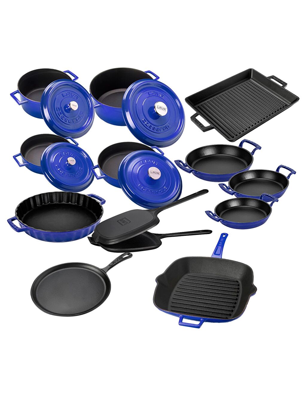 Mavi Döküm 12x Trendy Serisi 17 Parça Tencere & Tava Seti-2