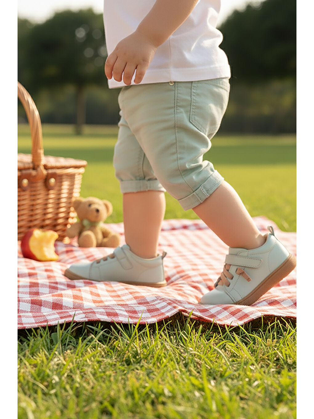 Turkuaz Arad %100 Deri Günlük Erkek Bebek Spor Ayakkabı-2