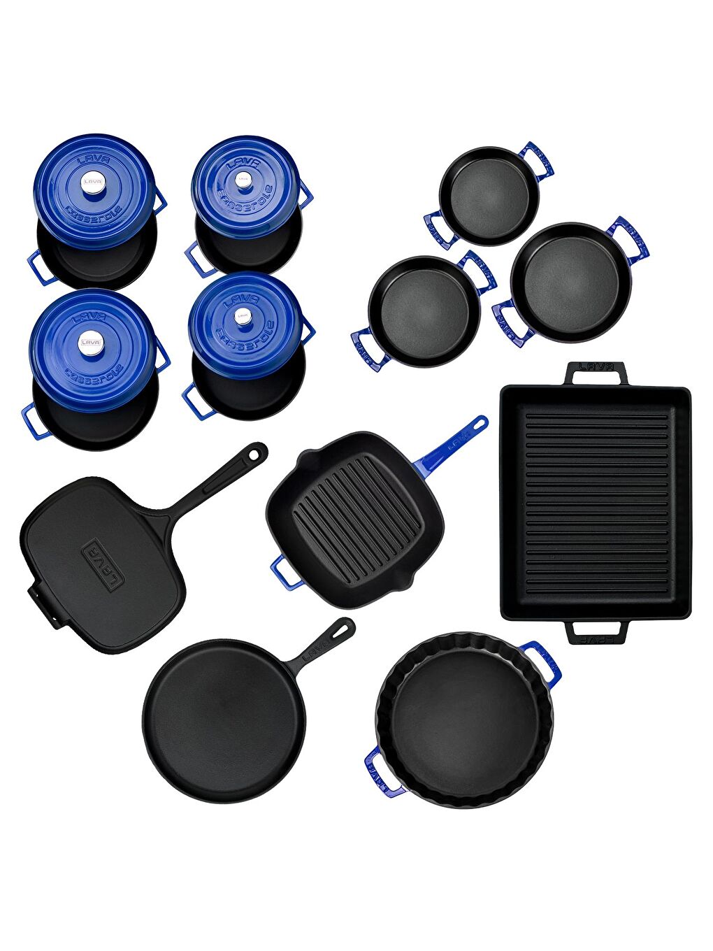 Mavi Döküm 12x Trendy Serisi 17 Parça Tencere & Tava Seti-3