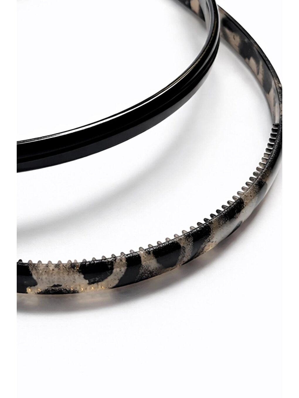 Kaplumbağa Sırtı Gri ve Düz Siyah İnce Asetat Taç -2 Adet-4