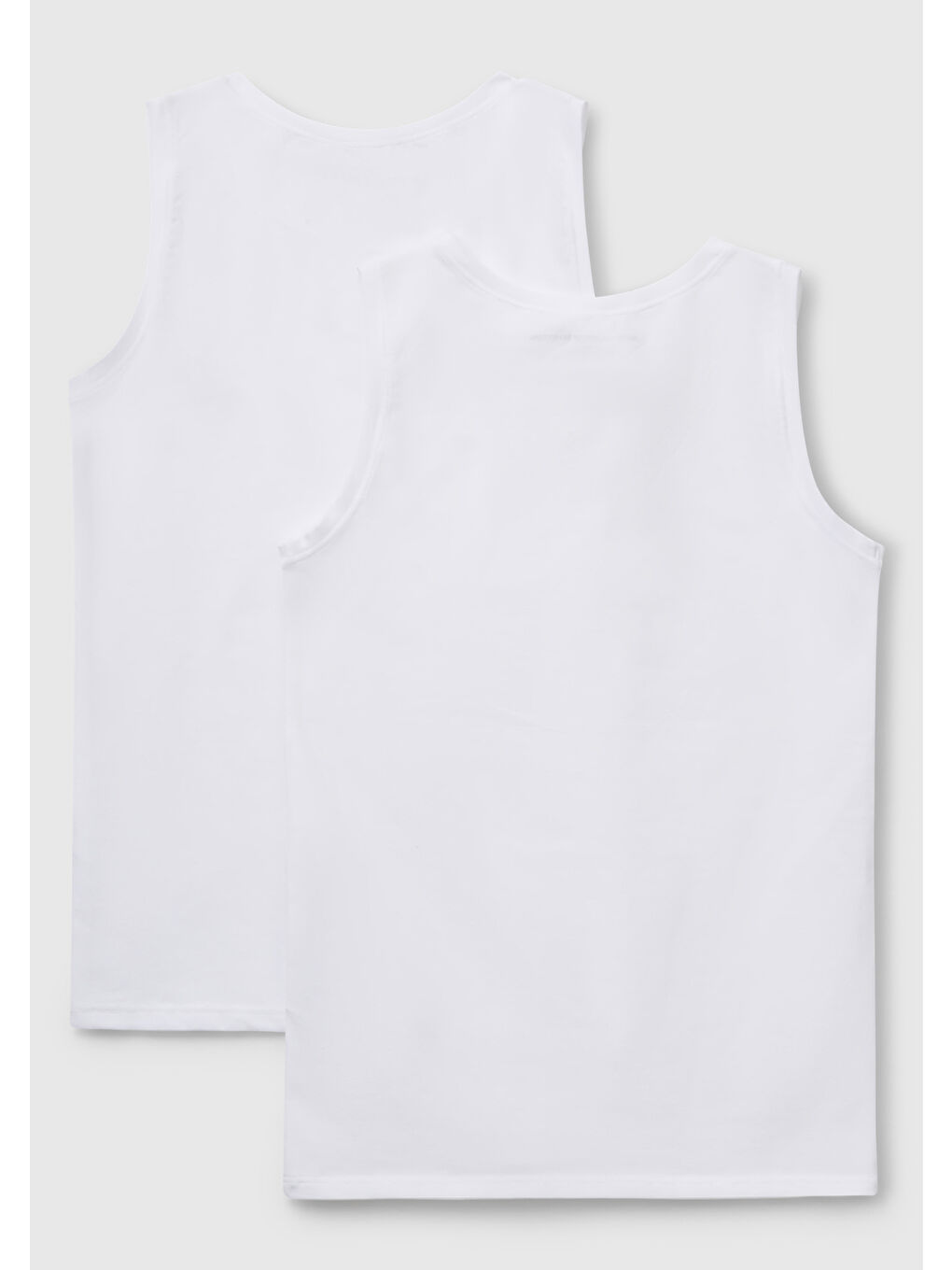 Kız Çocuk Beyaz Kalın Askılı 2'li Atlet Seti-1