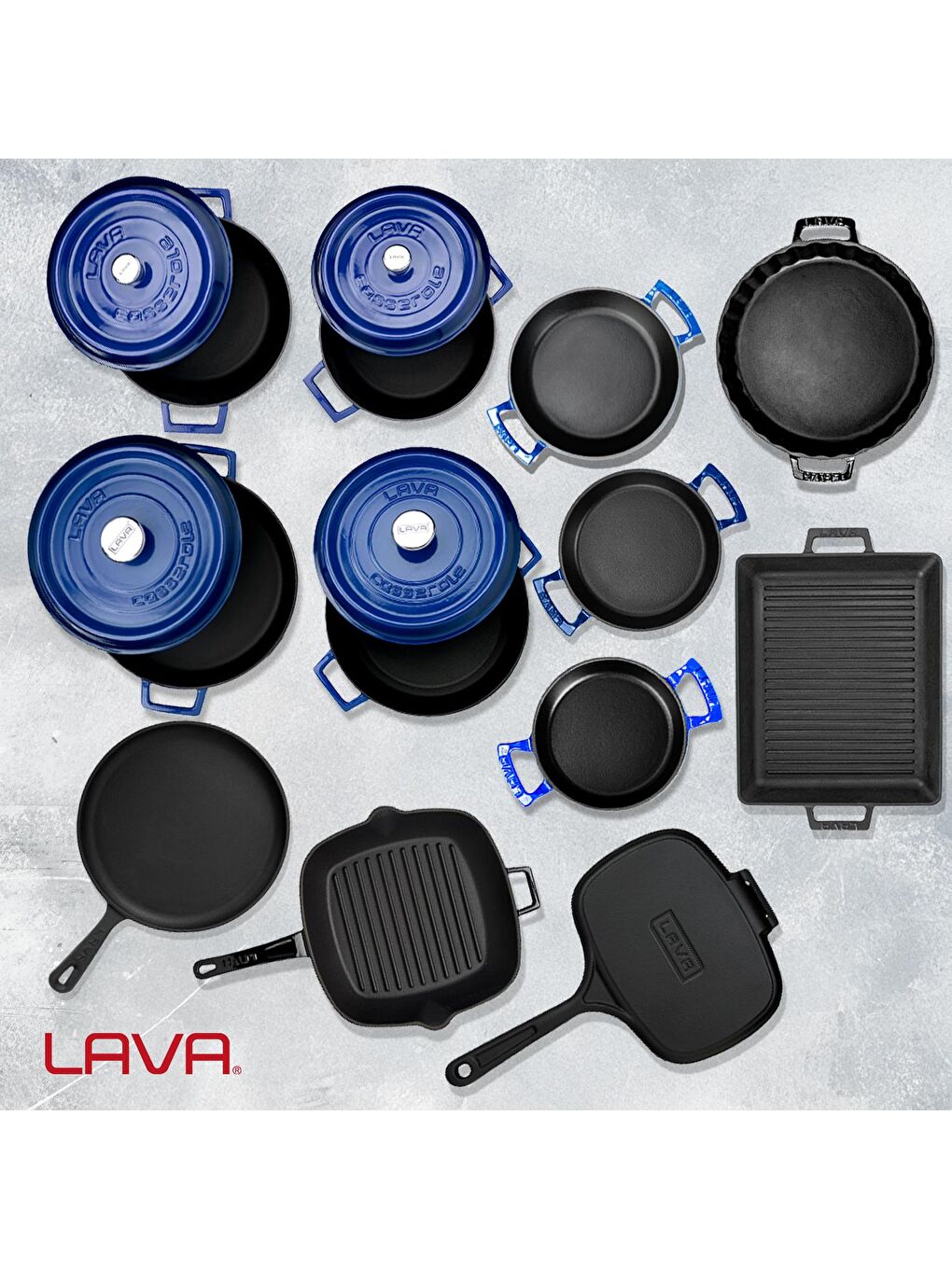 Mavi Döküm 12x Trendy Serisi 17 Parça Tencere & Tava Seti-8