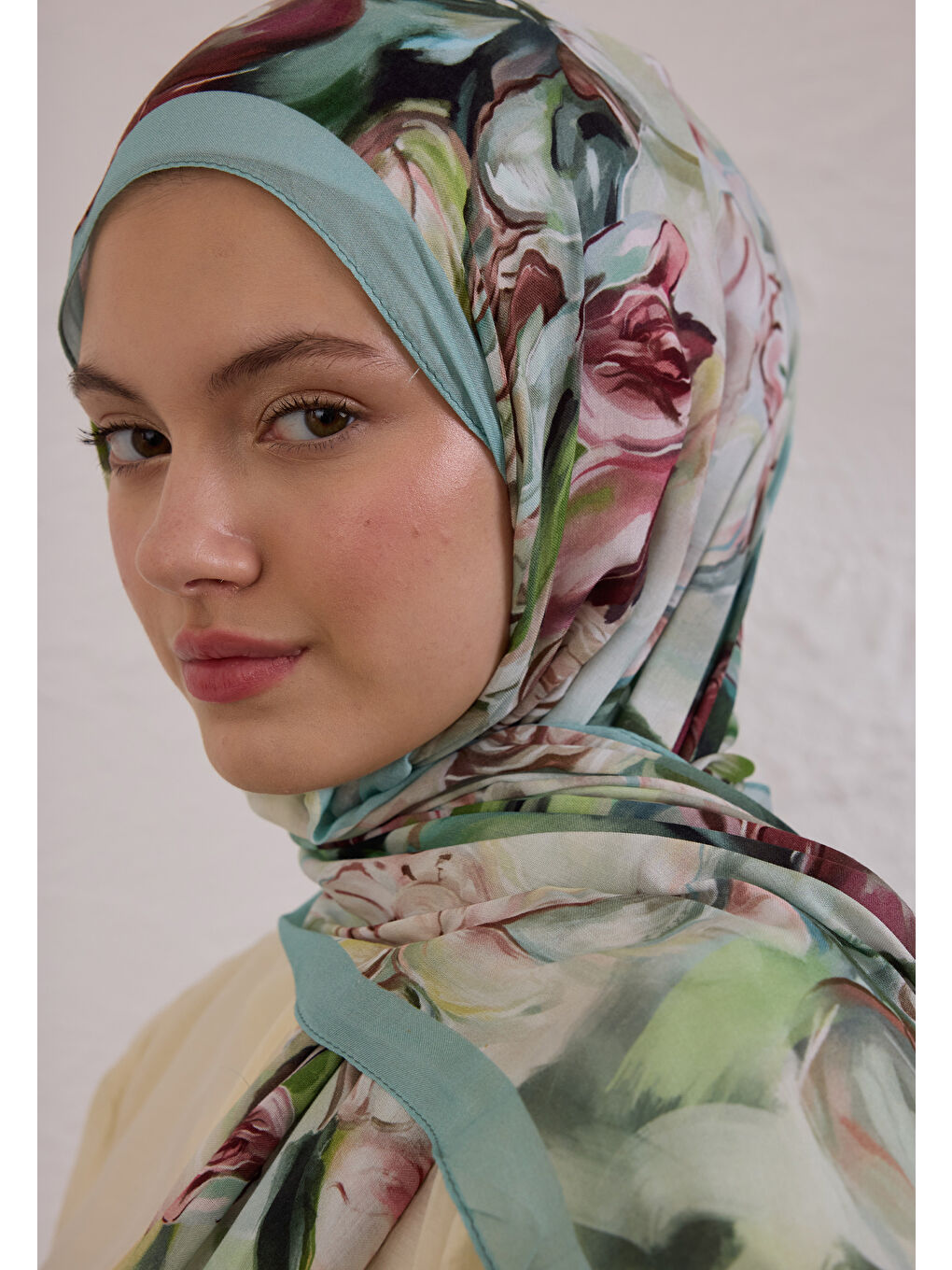 Mavi Nerıssa Desen Rami Şal Okyanus-3