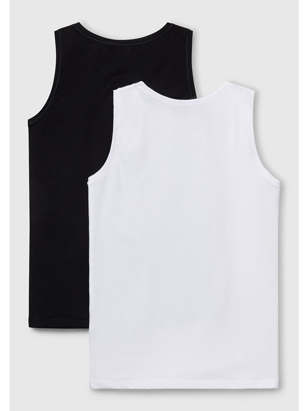 Kız Çocuk Siyah Kalın Askılı 2'li Atlet Seti-1