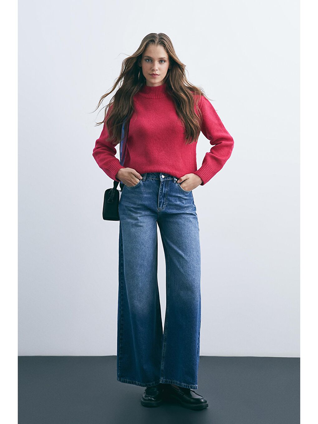 Mavi Wide Leg Oversized Fit Jeans-2