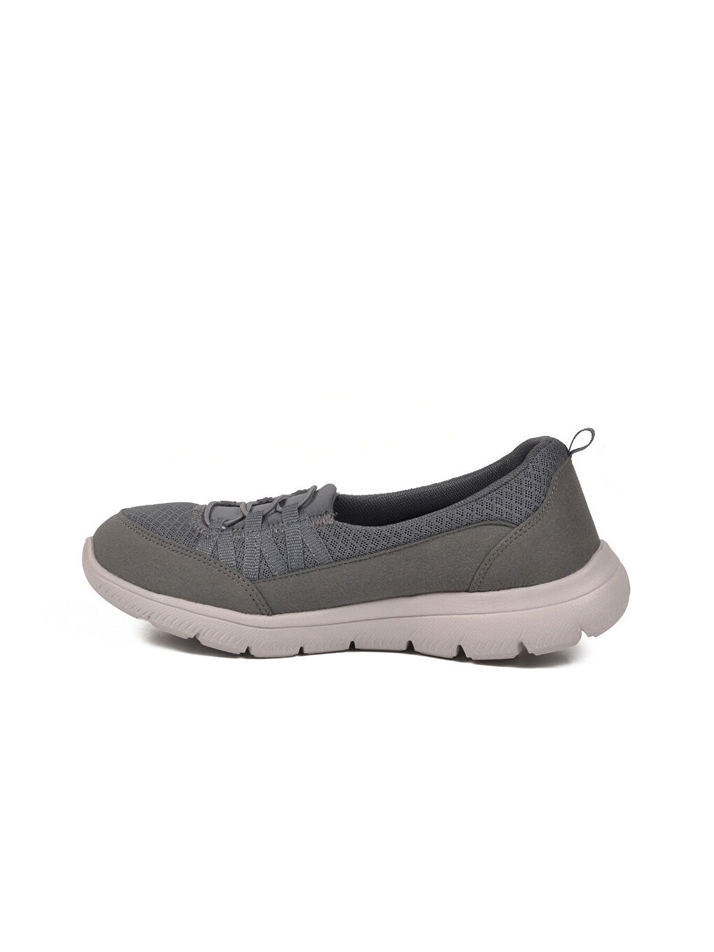 Gri Füme Fileli Hafif Esnek Kadın Günlük Yürüyüş ve Spor Ayakkabı Bst-1009 G-3