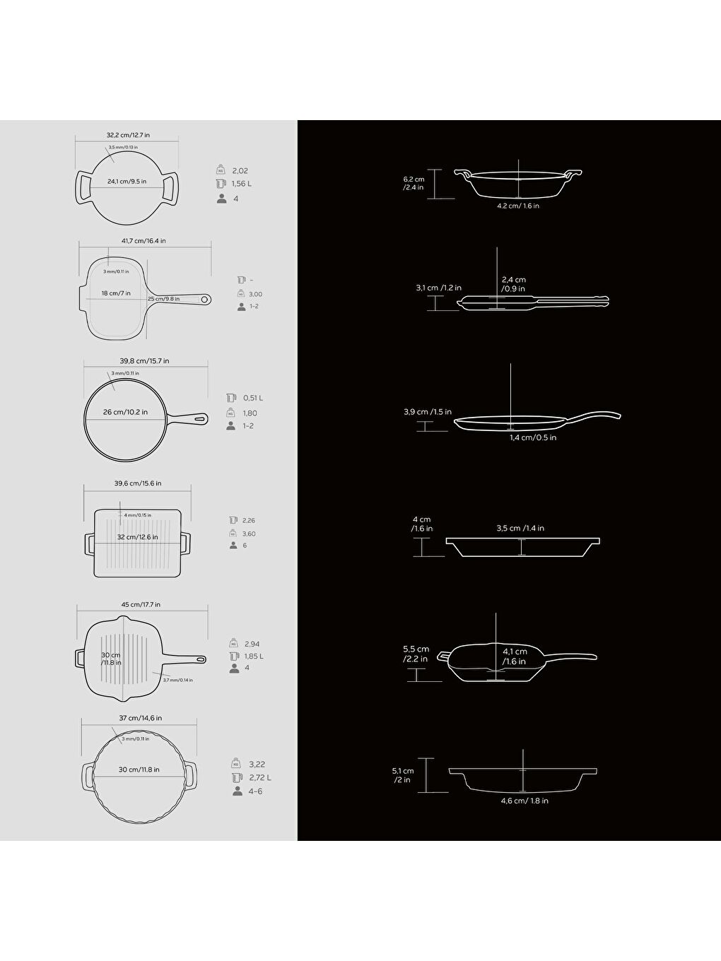 Siyah Döküm 12x Trendy Serisi 17 Parça Tencere & Tava Seti-6