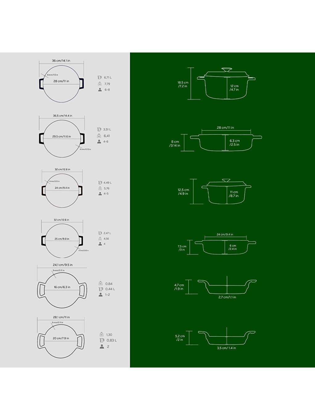 Yeşil Döküm 12x Trendy Serisi 17 Parça Tencere & Tava Seti-5