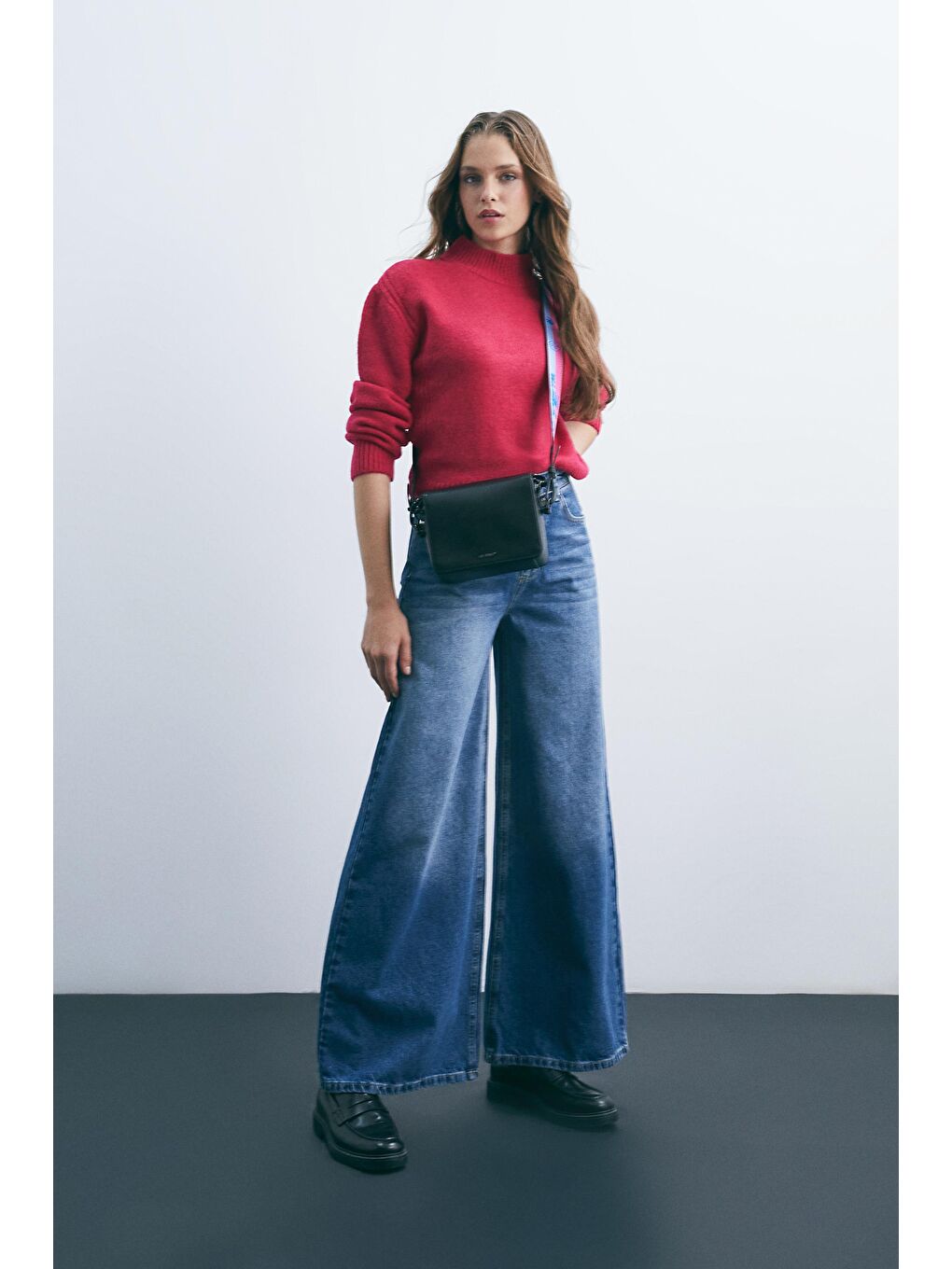 Mavi Wide Leg Oversized Fit Jeans-3