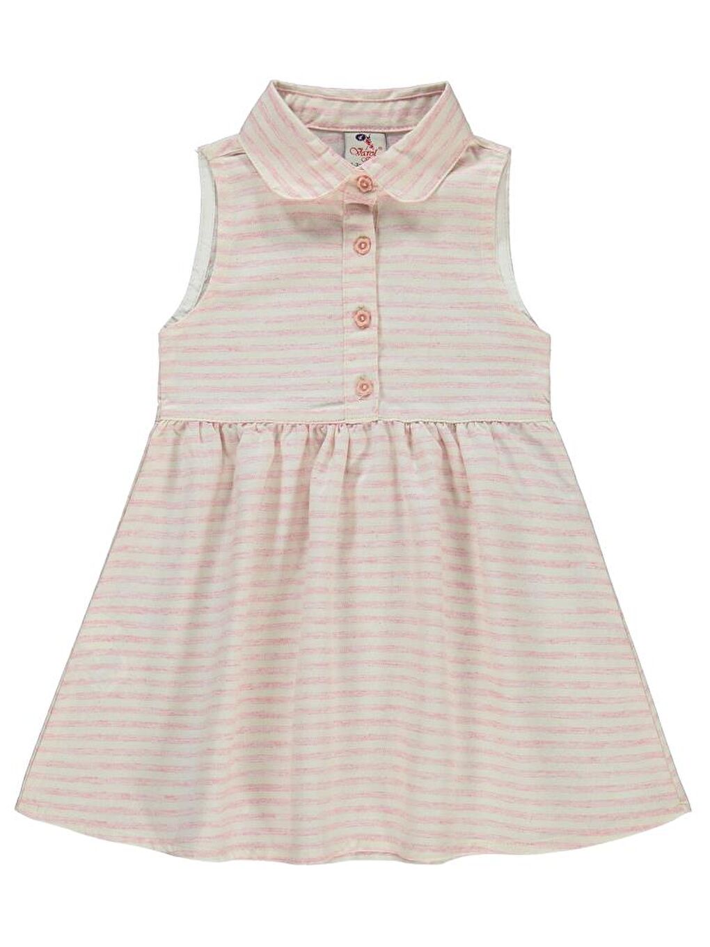 Girls Çizgili 2-5 Yaş Elbise - Kırmızı 2-3 Yaş
