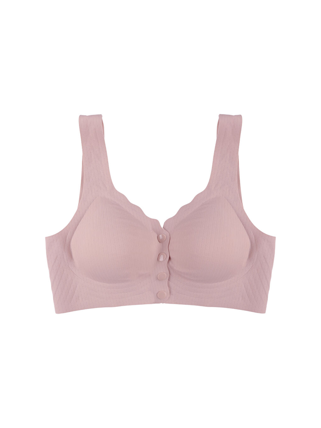 Pembe Balensiz Lazer Dikişsiz Kaplı Önden Kopçalı Sütyen Büstiyer
