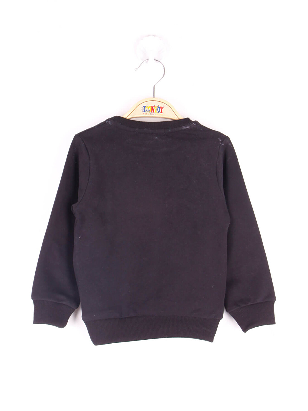 Siyah Erkek Çocuk Çizgili Cepli Sweatshirt-1