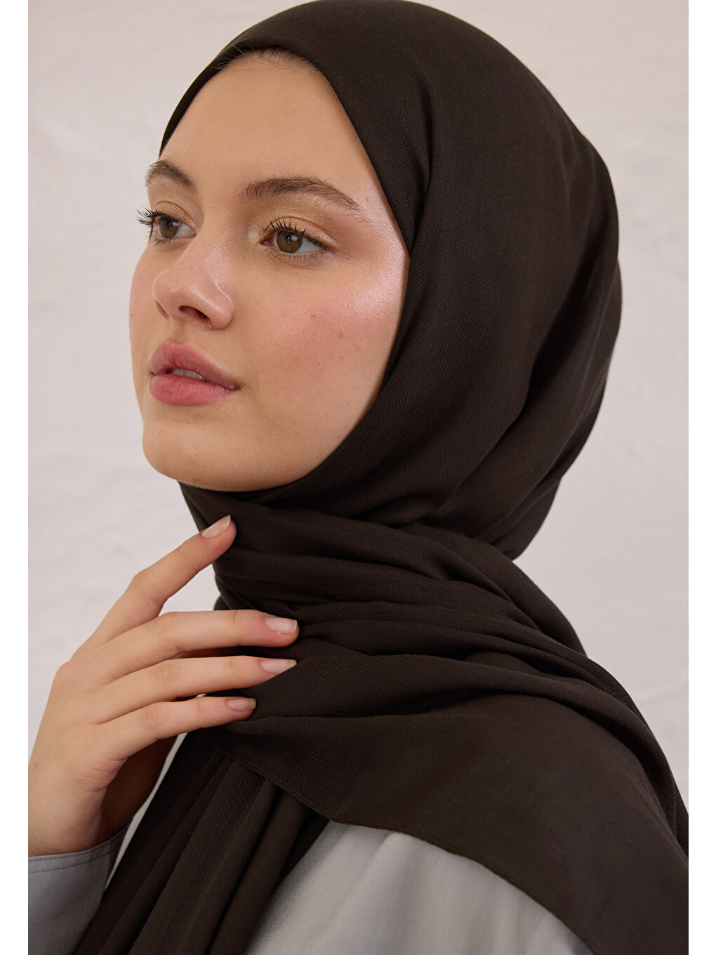 Kahverengi Soft Viskon Şal Çikolata Kahve-1