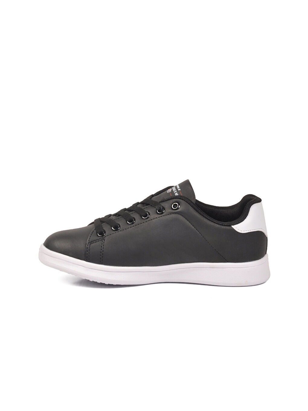 Siyah Beyaz Cilt Bağcıklı Hafif Unisex Spor Ayakkabı Bst-1002 G-1