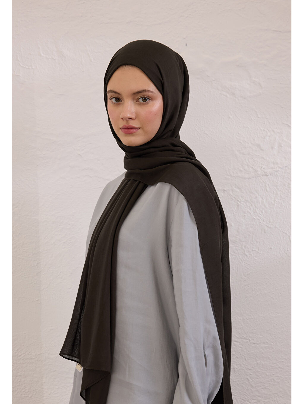 Kahverengi Soft Viskon Şal Çikolata Kahve-2