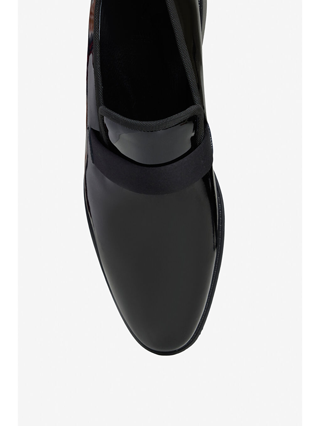 Erkek Siyah %100 Deri Klasik Rugan Ayakkabı-2