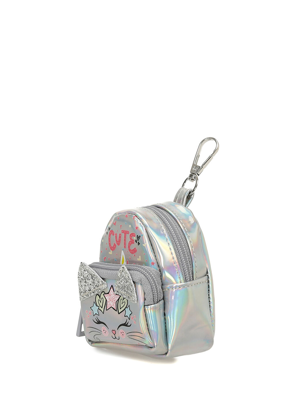 Gri CUT BZK 5PR Gümüş Kız Çocuk Bozuk Para Cüzdanı-1