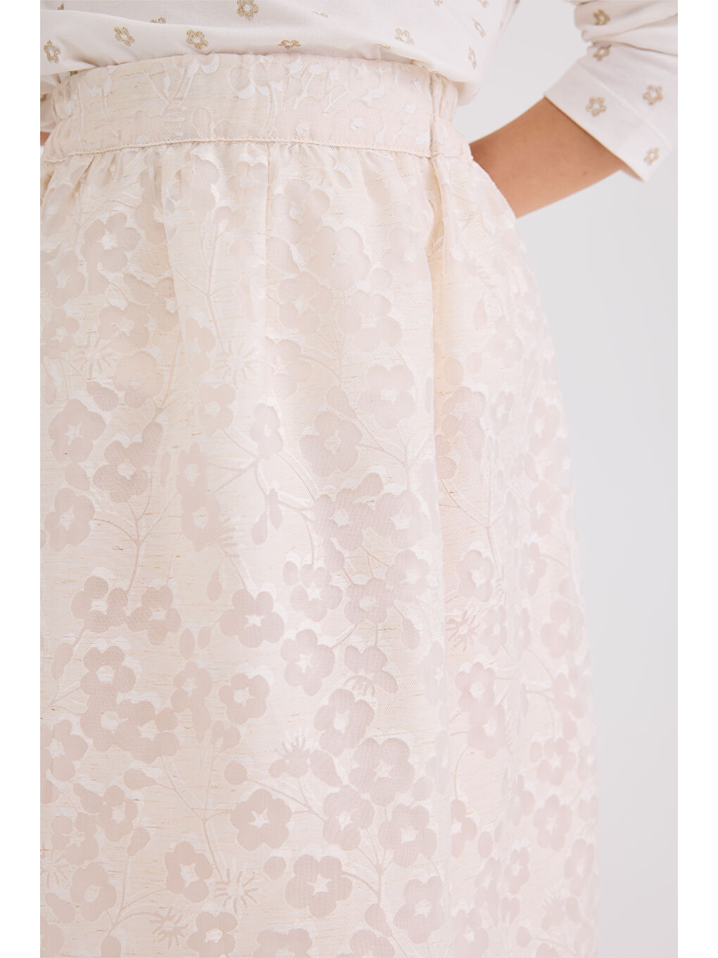 Kız Çocuk Ekru Etek-5