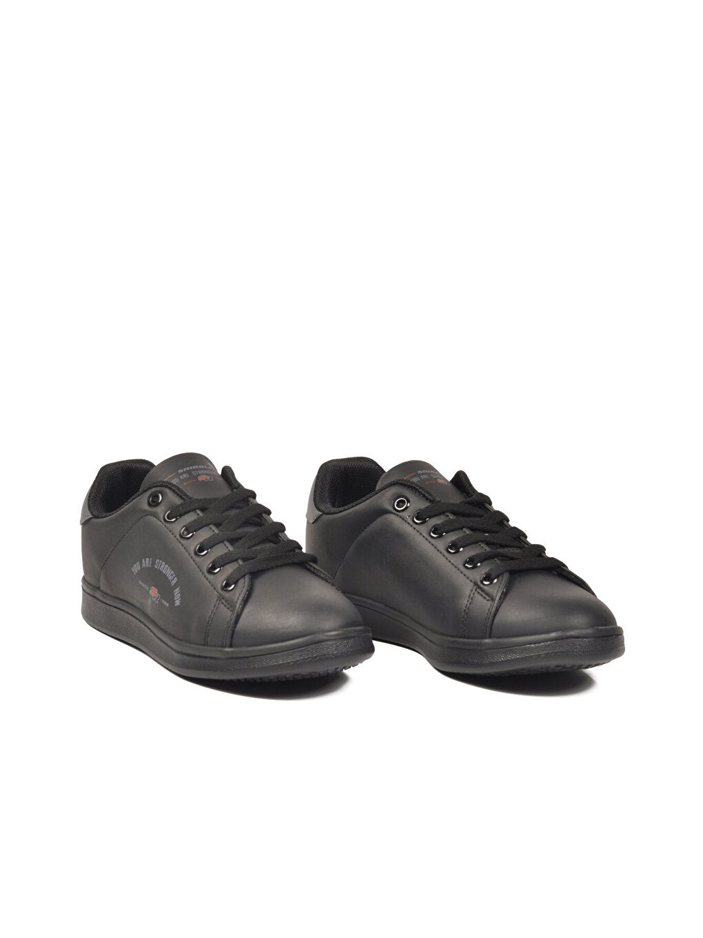 Siyah Füme Cilt Bağcıklı Hafif Unisex Spor Ayakkabı Bst-1002 G-2