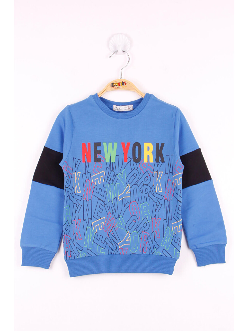 Mavi Erkek Çocuk New York Baskılı Sweatshirt