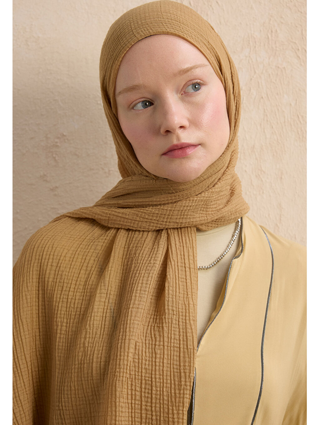 Kahverengi Modal Krinkıl Şal Sütlü Kahve-2