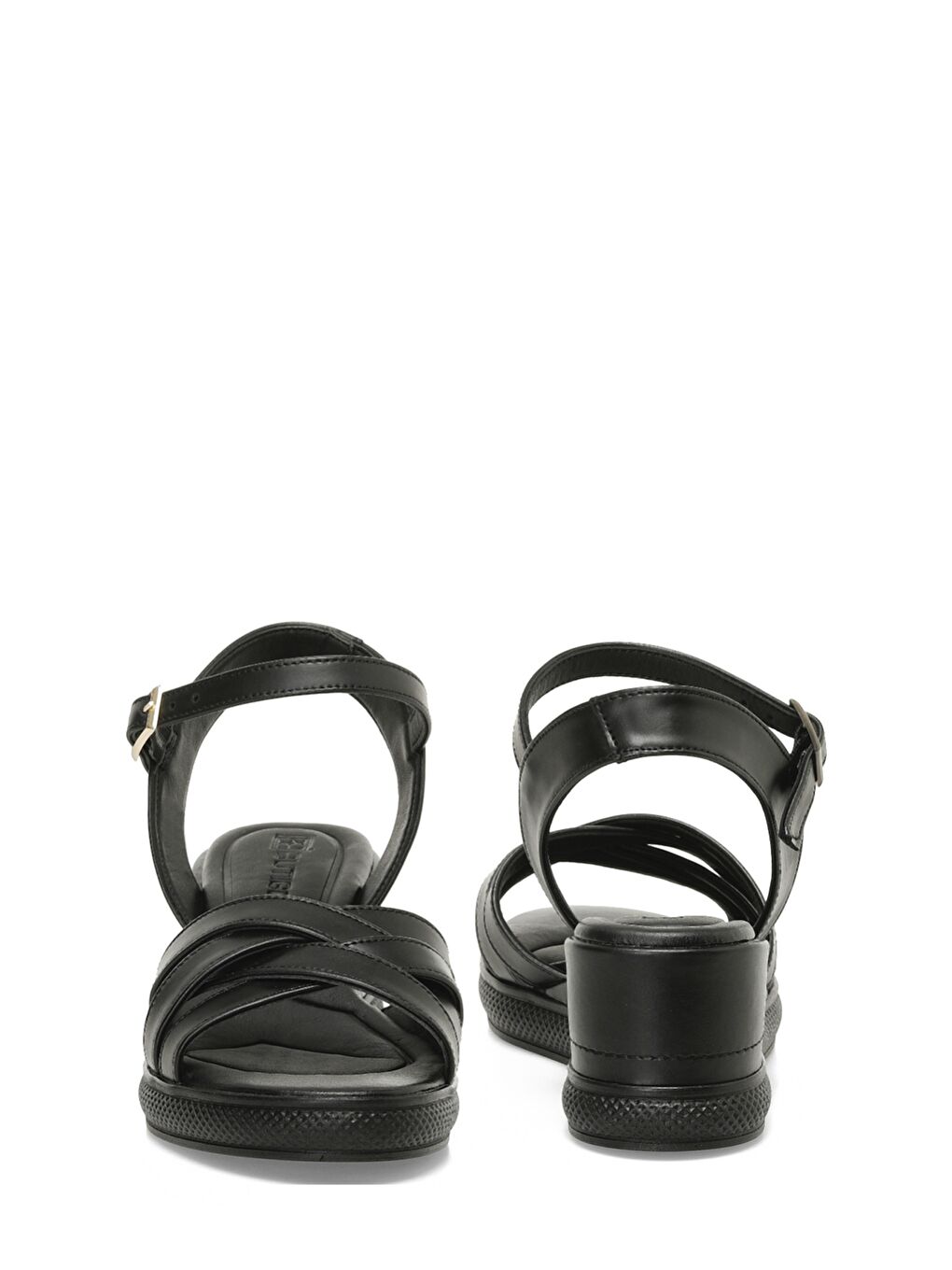 25S-281 5FX Siyah Kadın Dolgu Topuk Sandalet-4