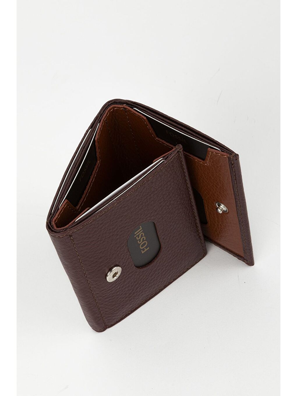 Kahverengi Kutulu Hakiki Deri Haki Unisex El Portföyü Kartlık Cüzdan-2