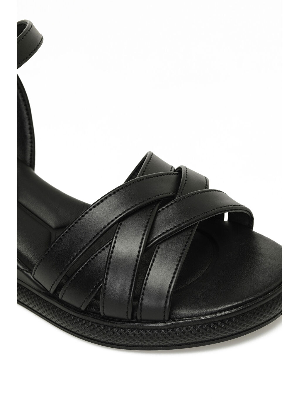 25S-281 5FX Siyah Kadın Dolgu Topuk Sandalet-6