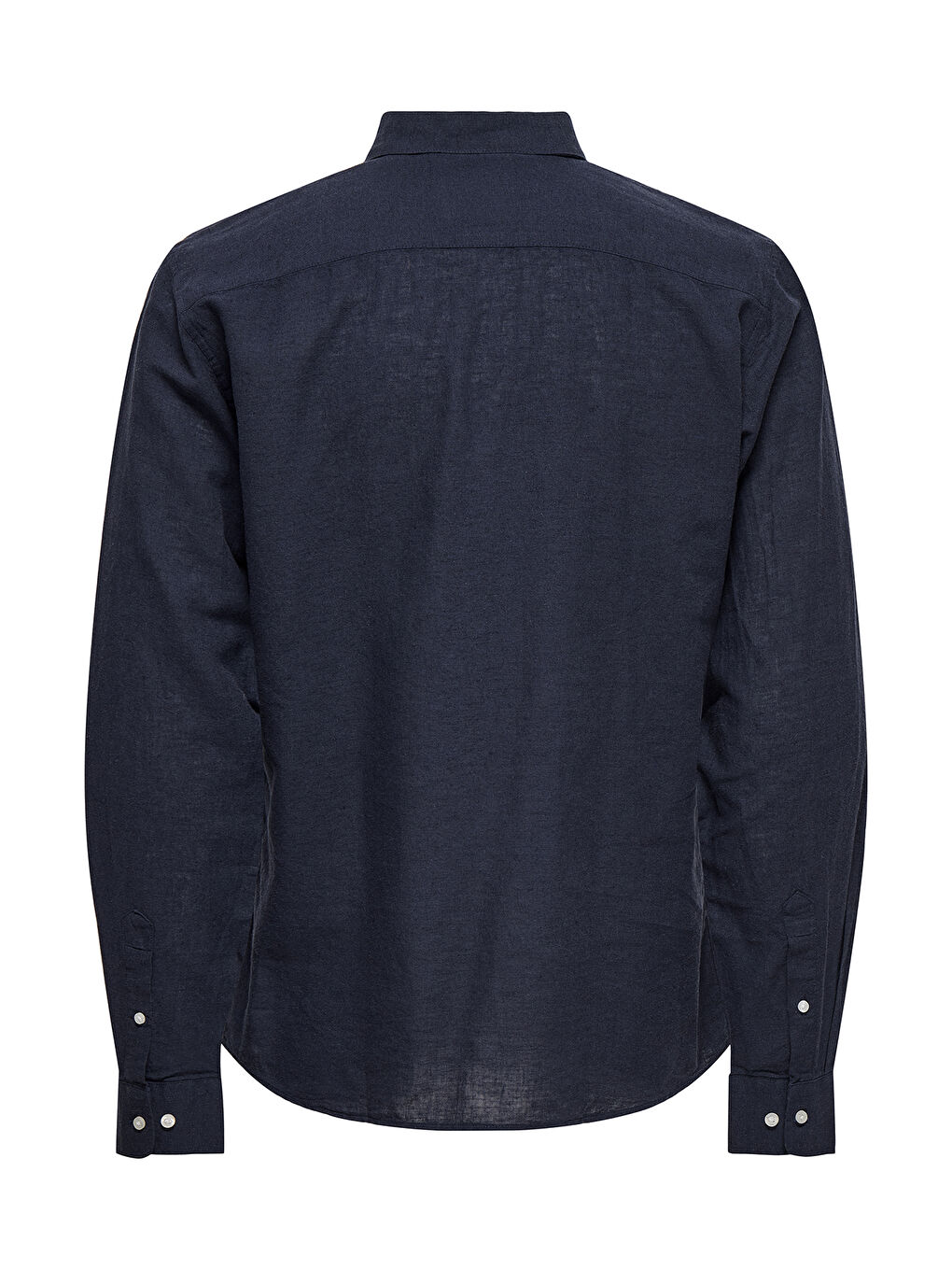 Lacivert Onscaiden Keten ve Pamuk Karışımlı Slim Fit Gömlek 22012321-6