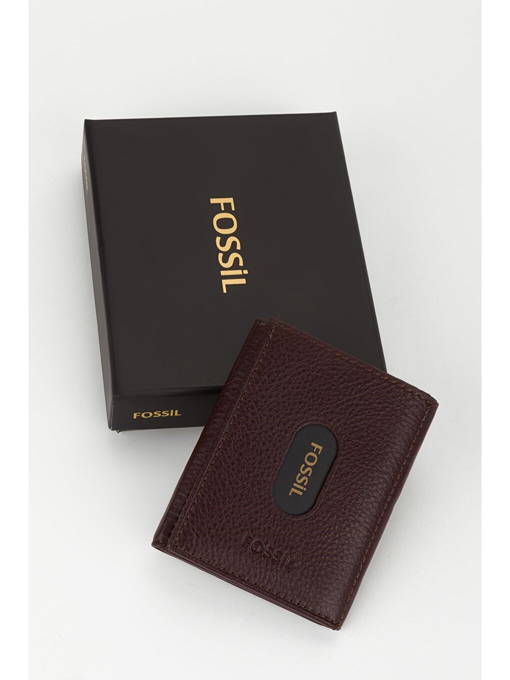 Kahverengi Kutulu Hakiki Deri Haki Unisex El Portföyü Kartlık Cüzdan-4