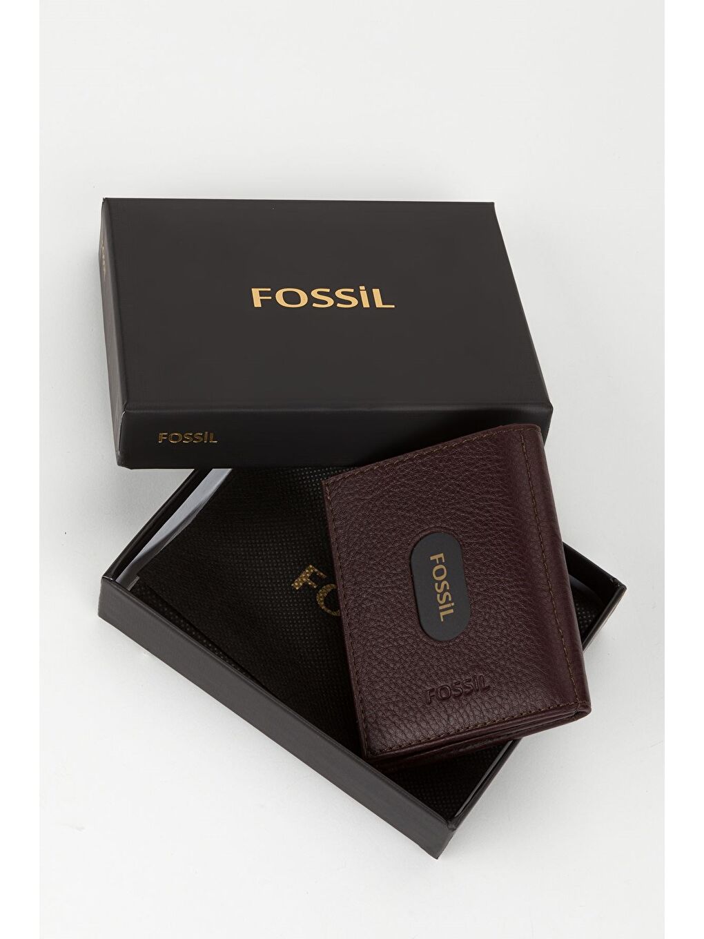 Kahverengi Kutulu Hakiki Deri Haki Unisex El Portföyü Kartlık Cüzdan-5