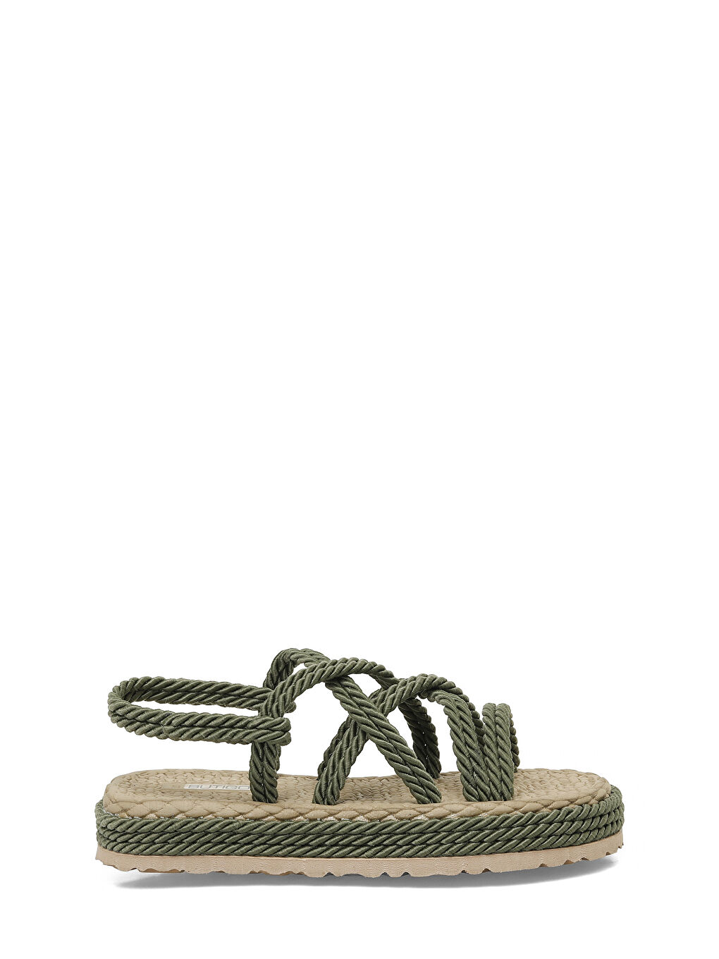 HAİLEY 5FX Haki Kadın Düz Sandalet