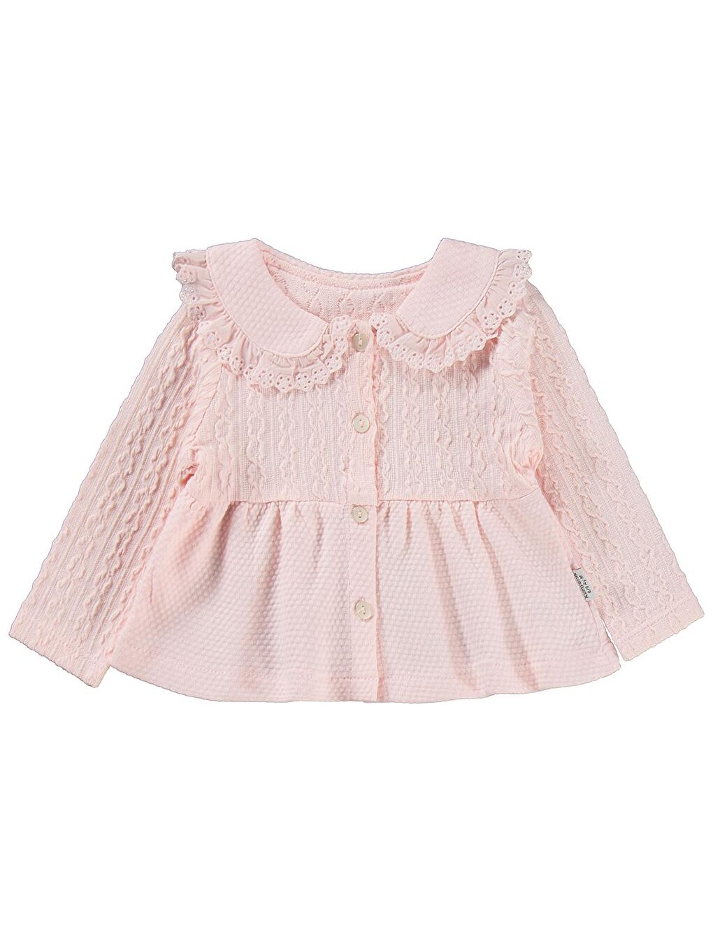 Pembe Yakası Fistolu Zincir Desenli 2 Li 6-18 Ay Takım-1