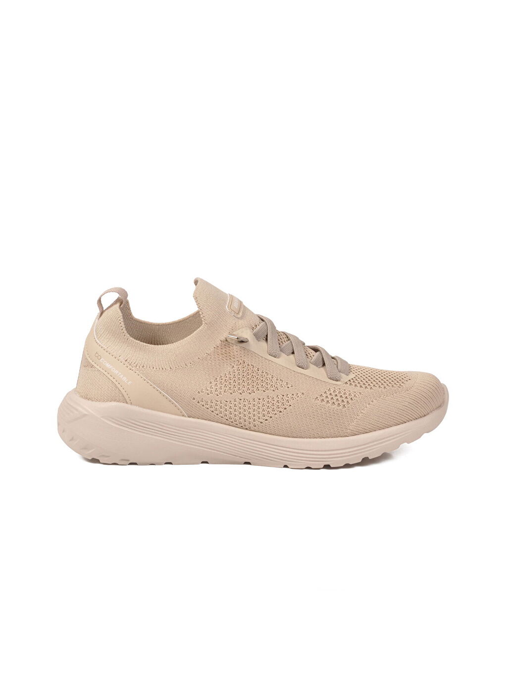 Bej Fileli Hafif Esnek Bağcıklı Erkek Spor Ayakkabı Bst-646 M-1