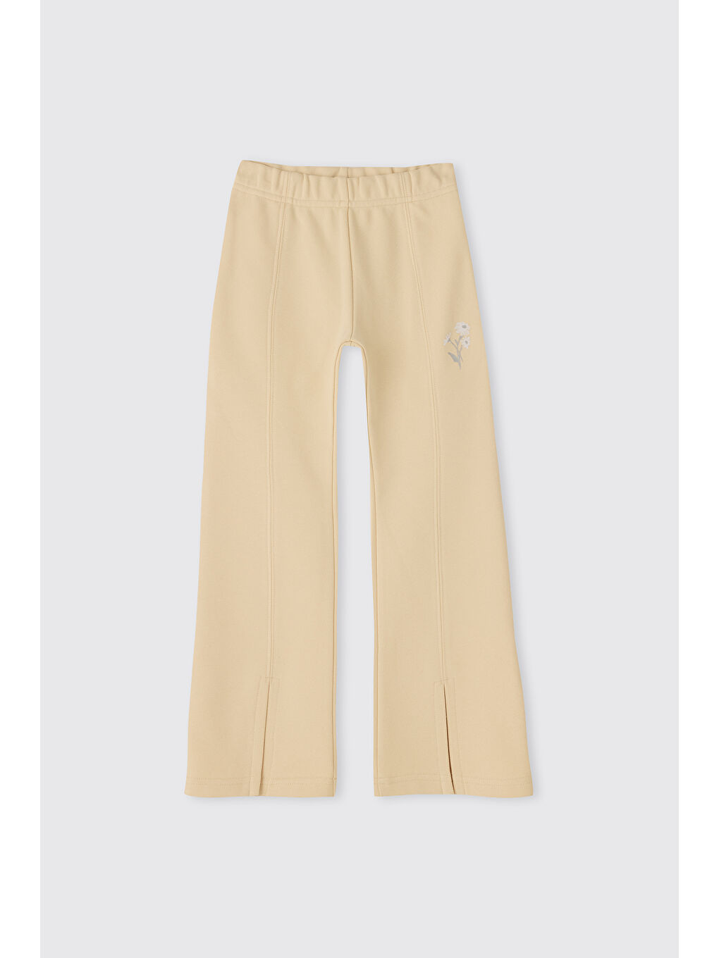 Kız Çocuk Baskı Detaylı Bej Eşofman Altı