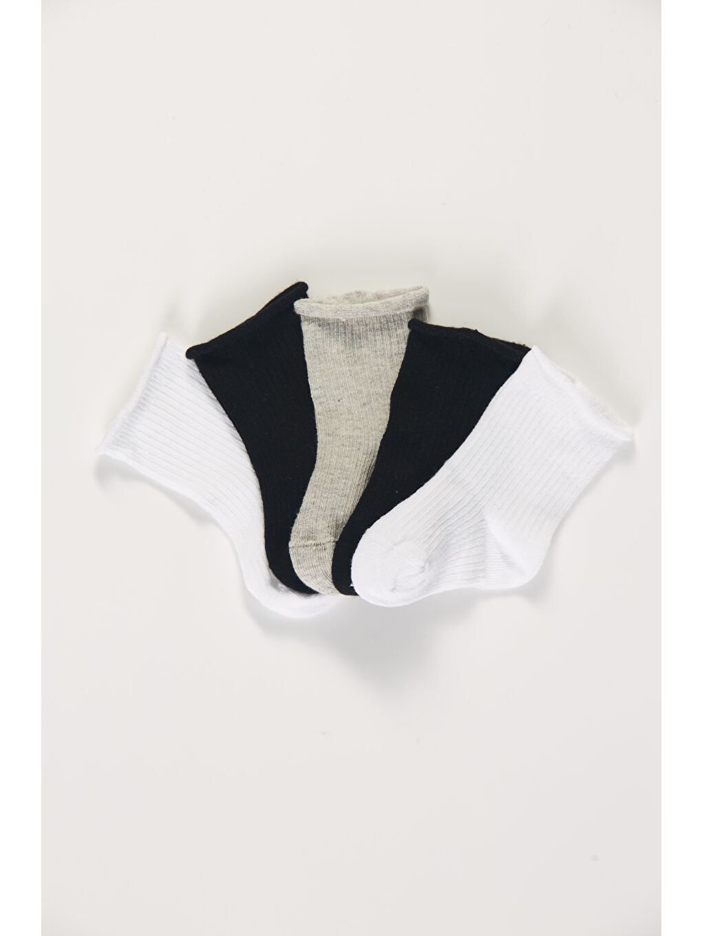 Karışık Baby Socks 5'li Kutulu Bebek Renkli Pamuklu Lastiksiz Dikişsiz Soket Çorap-2