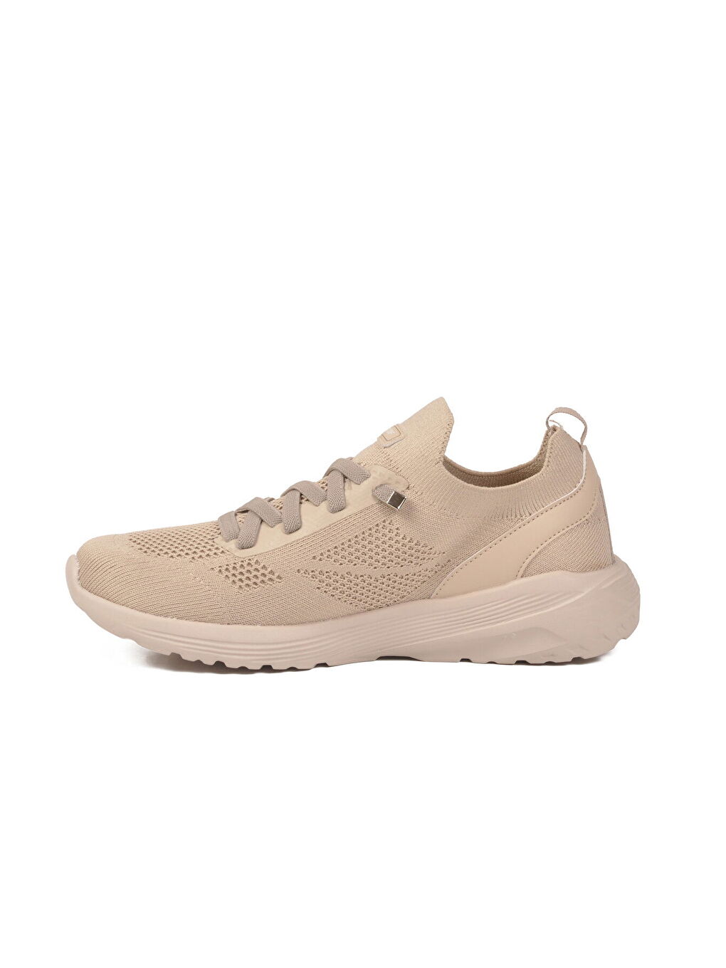 Bej Fileli Hafif Esnek Bağcıklı Erkek Spor Ayakkabı Bst-646 M-3