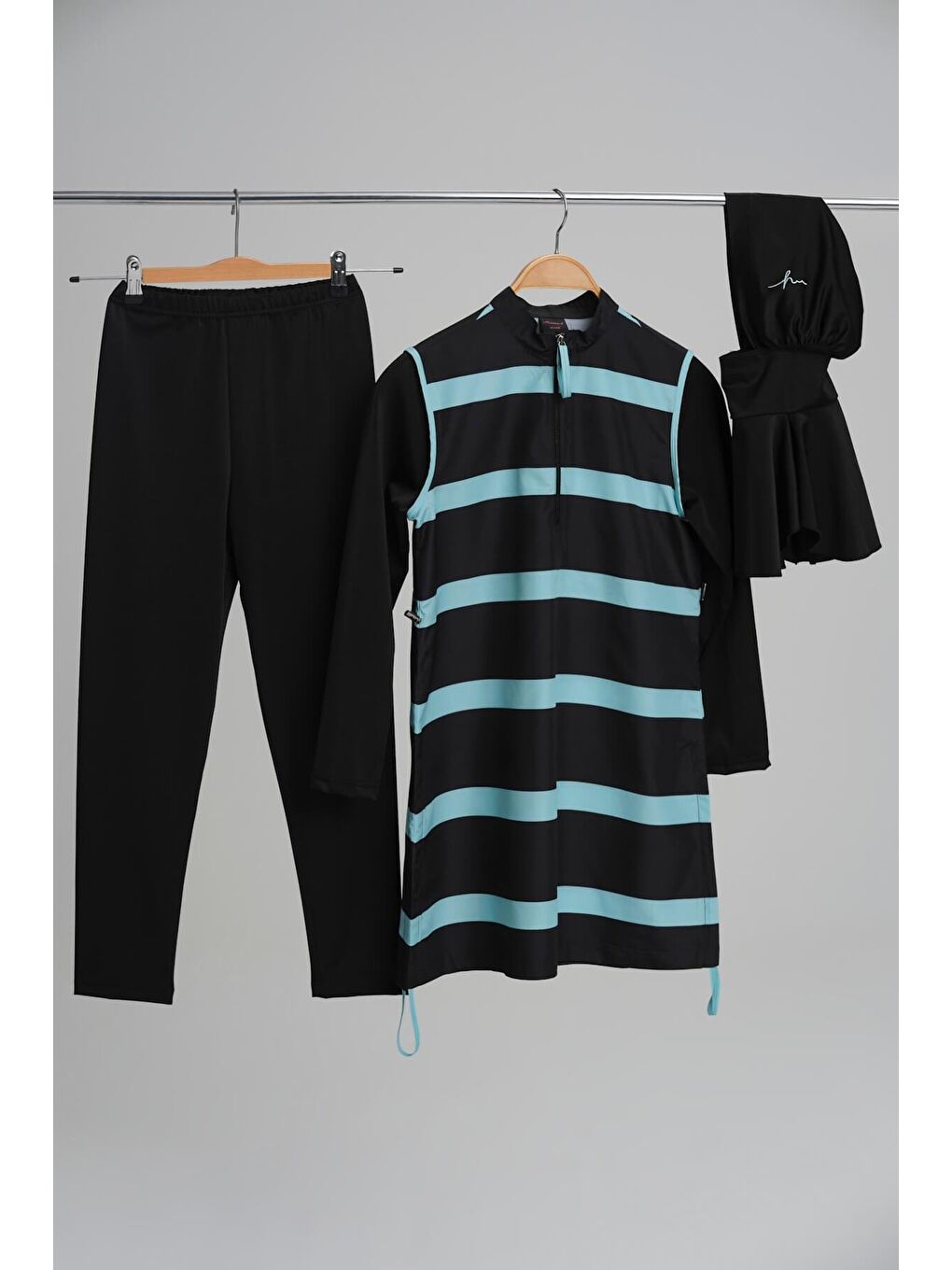 Seteney Kids Jileli Yeşil 4 Parça Kız Çocuk Mayo Takımı 3040