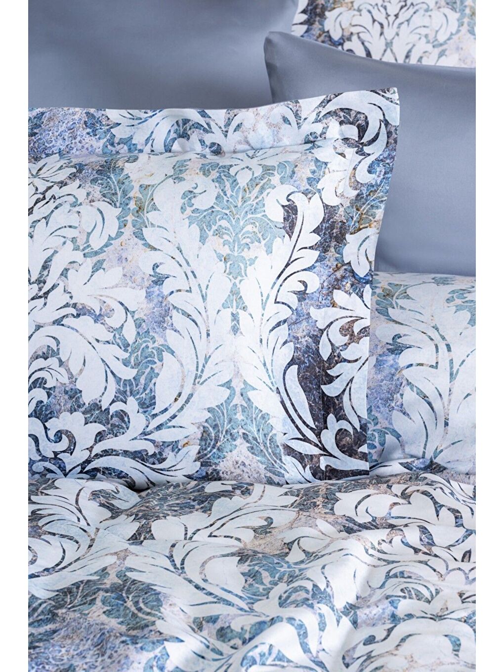 Gri Lyocell King Size (Battal Boy) Nevresim Takımı Nırvana-2