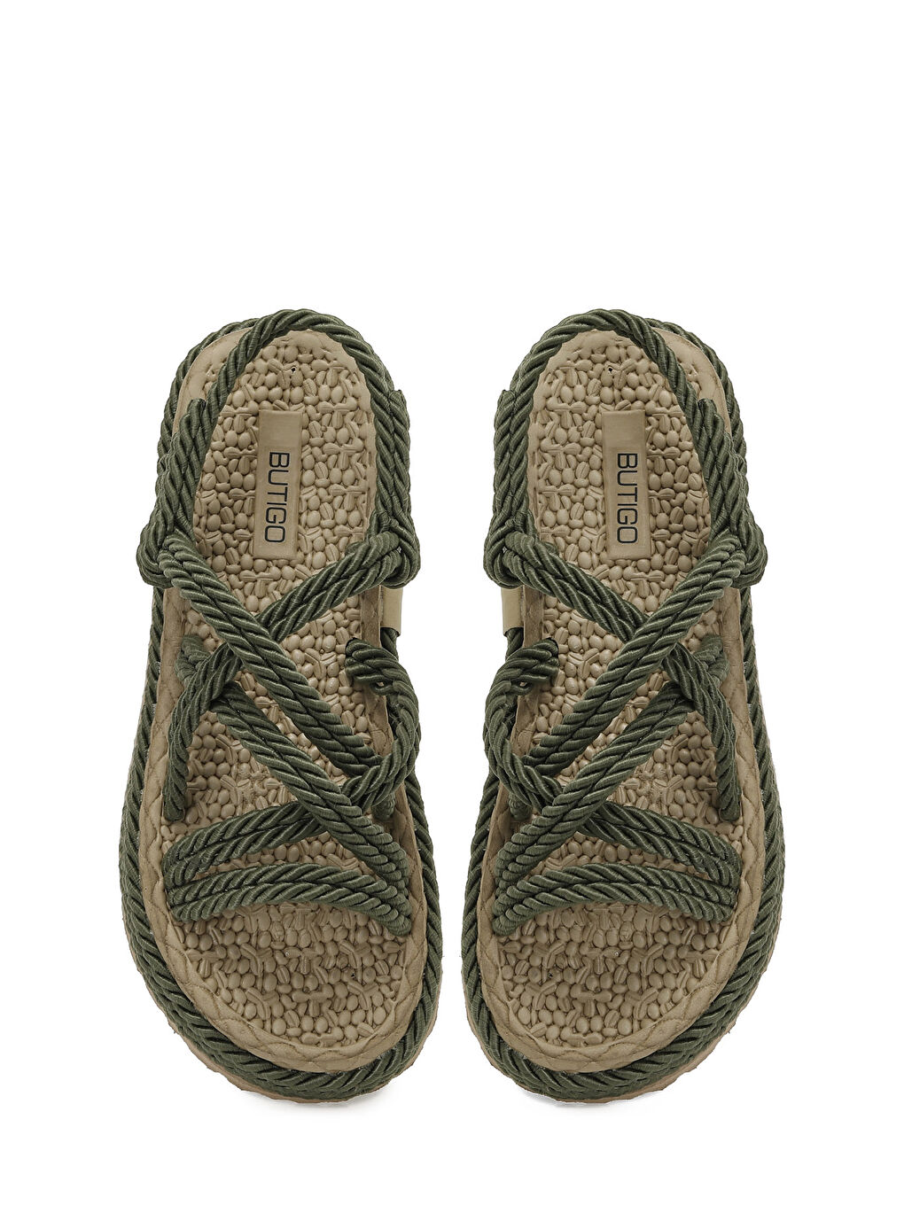 HAİLEY 5FX Haki Kadın Düz Sandalet-3