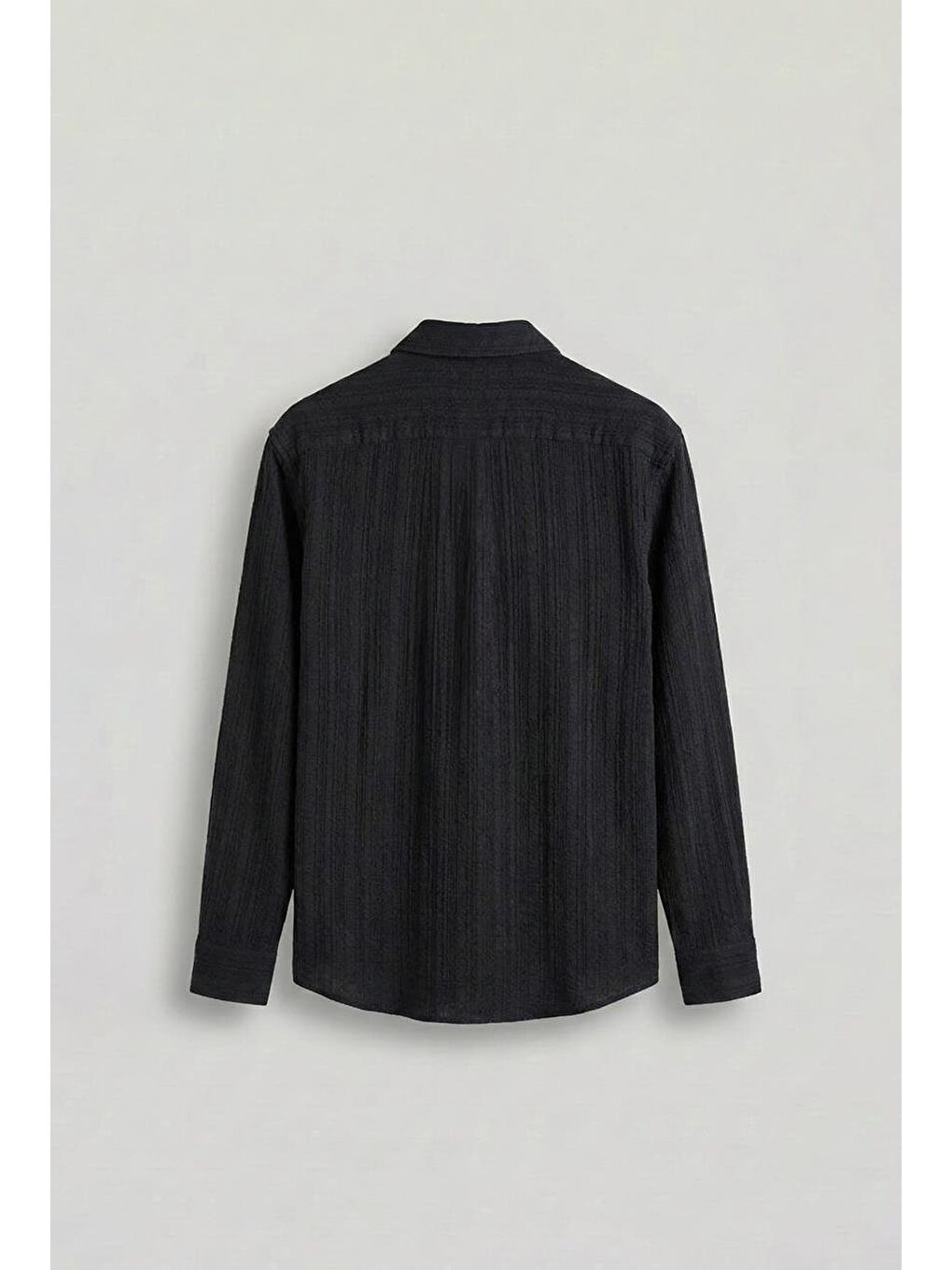 Erkek Relax Fit Rahat Kesim Gömlek Siyah-1