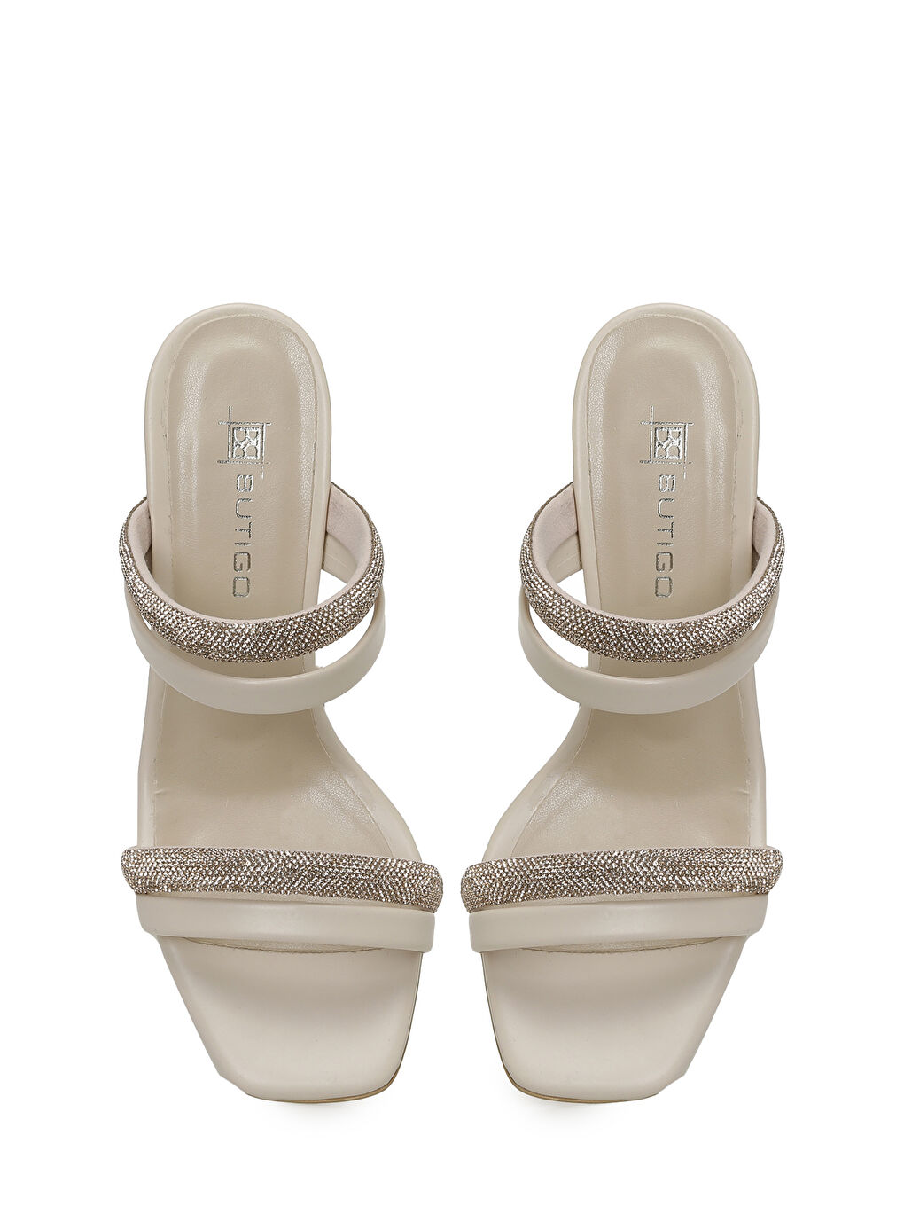 Bej 23S-140 5FX Krem Kadın Terlik-3