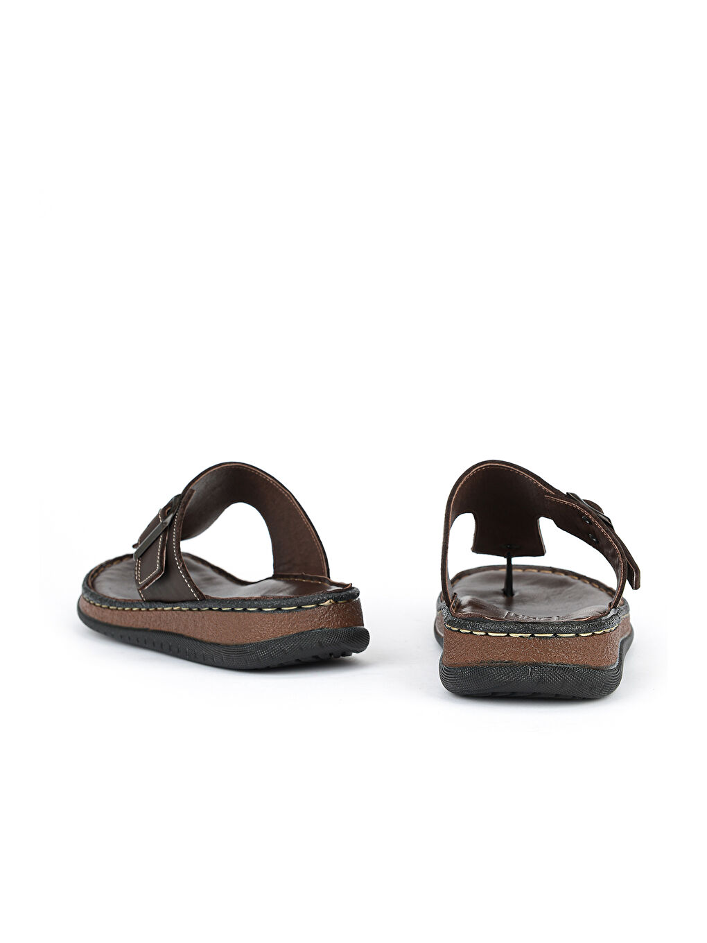 Kahverengi Erkek Hakiki Deri Terlik 1611045ZS8 Kahve-2