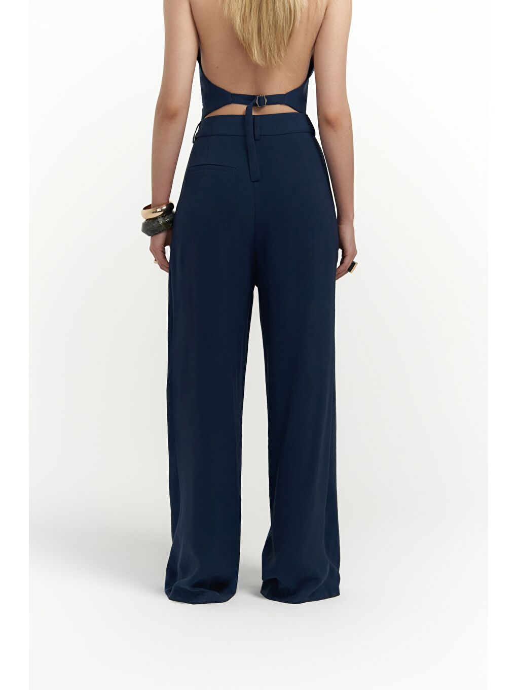 Pailey Sırt Dekolteli Lacivert Yelek Pantolon Takım-5