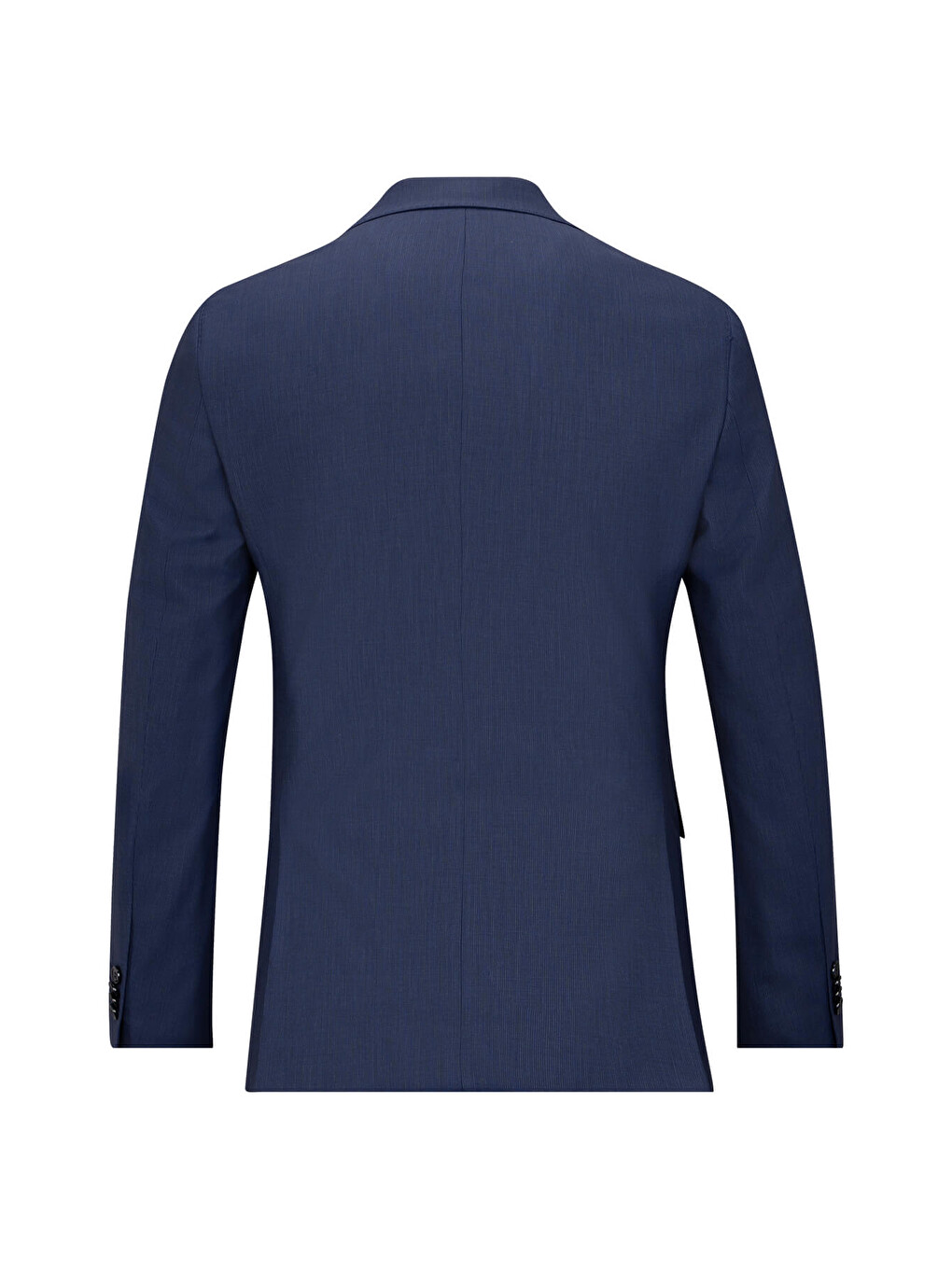 Lacivert Slim Fit Sivri Yaka Yünlü Takım Elbise-2