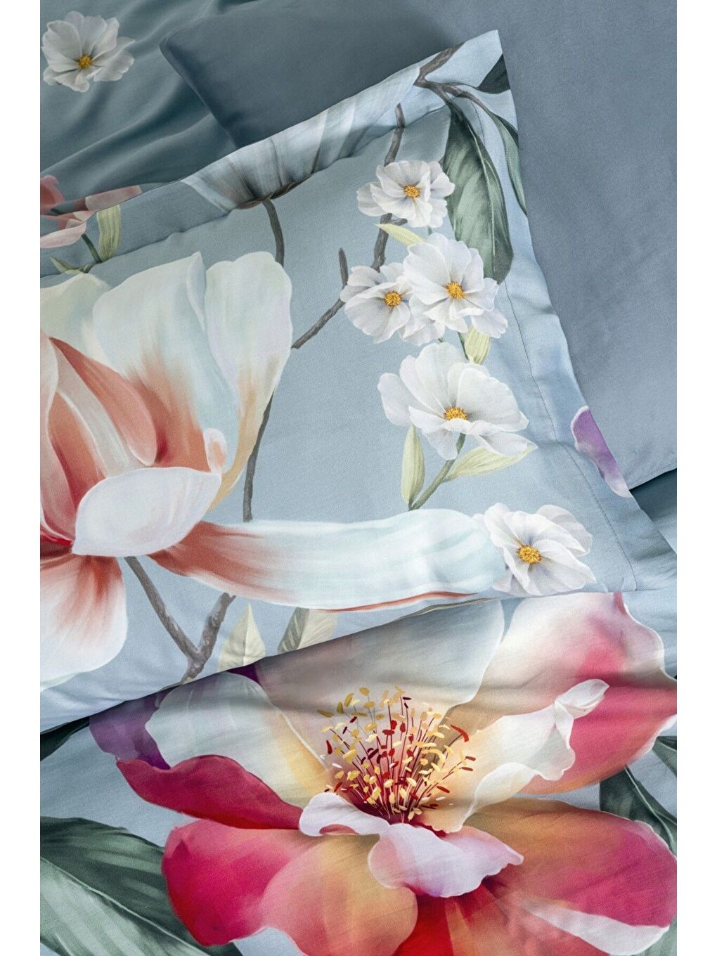 Mavi Lyocell King Size (Battal Boy) Nevresim Takımı Estıva-2